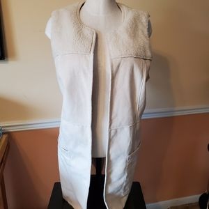 WHBM faux suede tunic vest